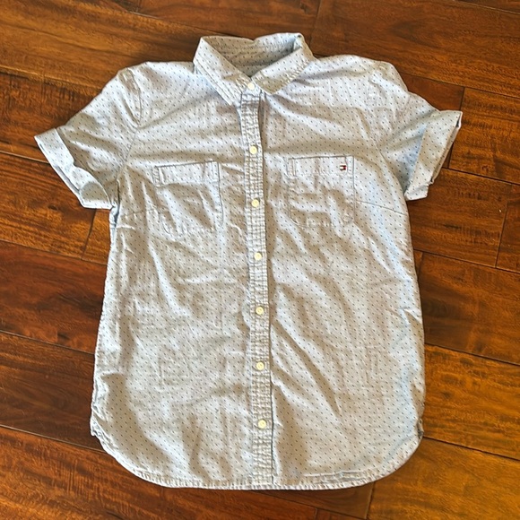 Tommy Hilfiger | Blue Polka Dot Button Down shirt - Picture 4 of 16